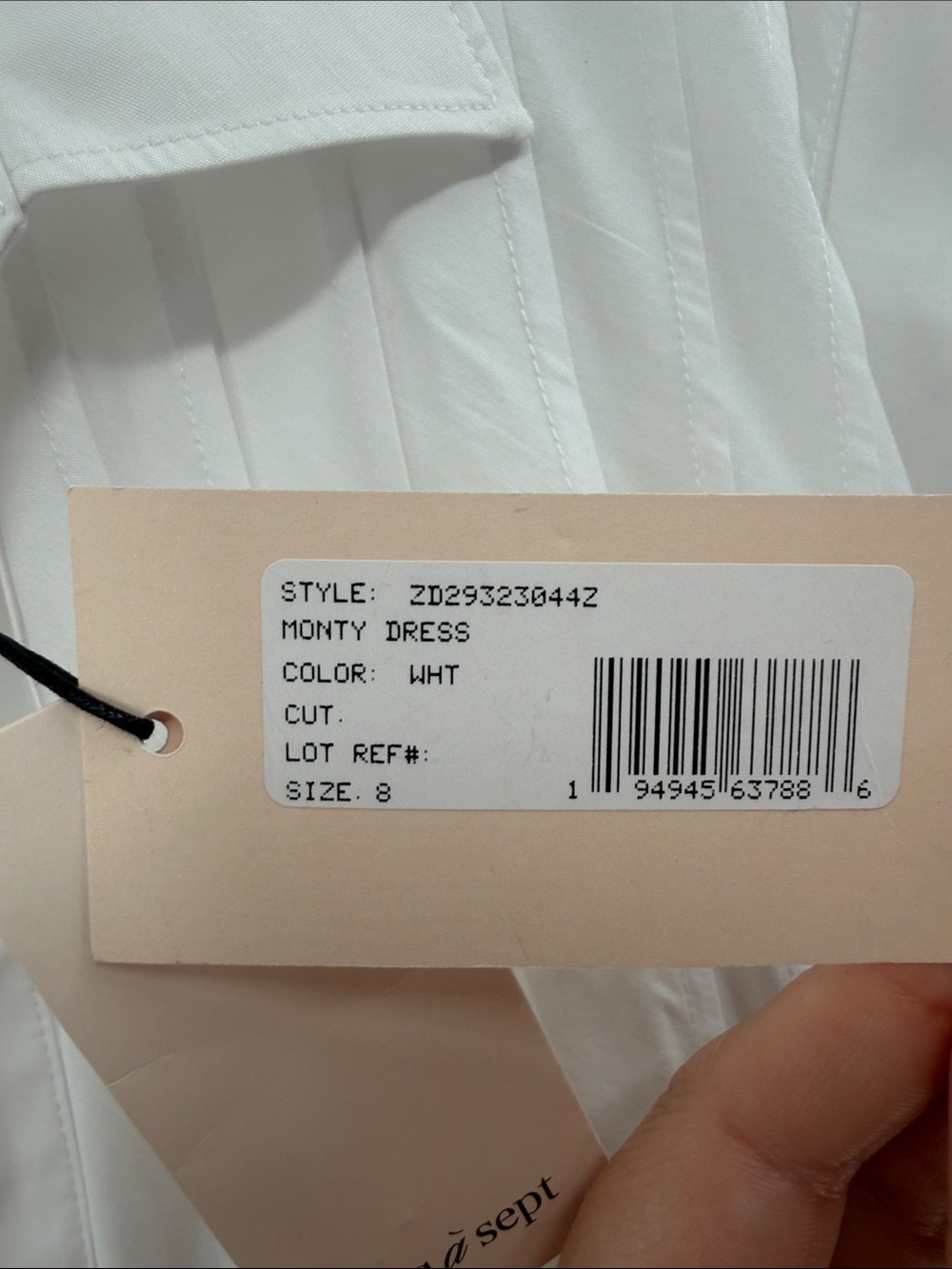 Cinq A Sept Women's Monty Pleated Midi Dress - White - 8 - New with tags - Picture 6 of 13